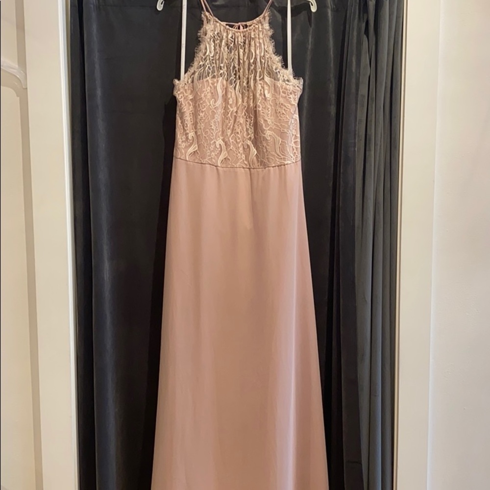 Hayley Paige 5861 Dusty Rose lace/chiffon size 14